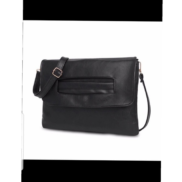 Middle strap leather envelope clutch - Picture 4 of 6